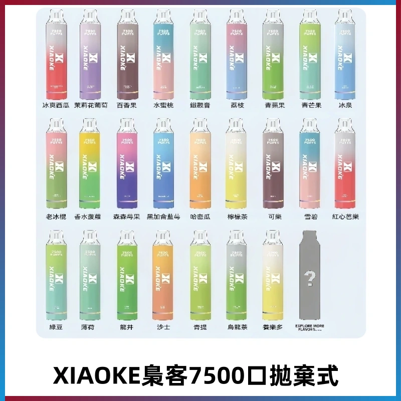 梟客XIAOKE|7500口可發光拋棄式電子煙 跑馬燈一次性